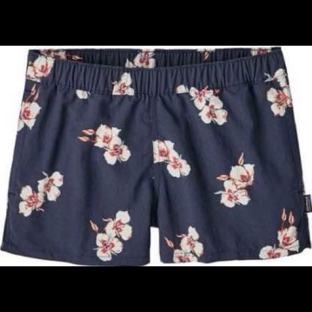 Patagonia Navy Floral Barely Baggies